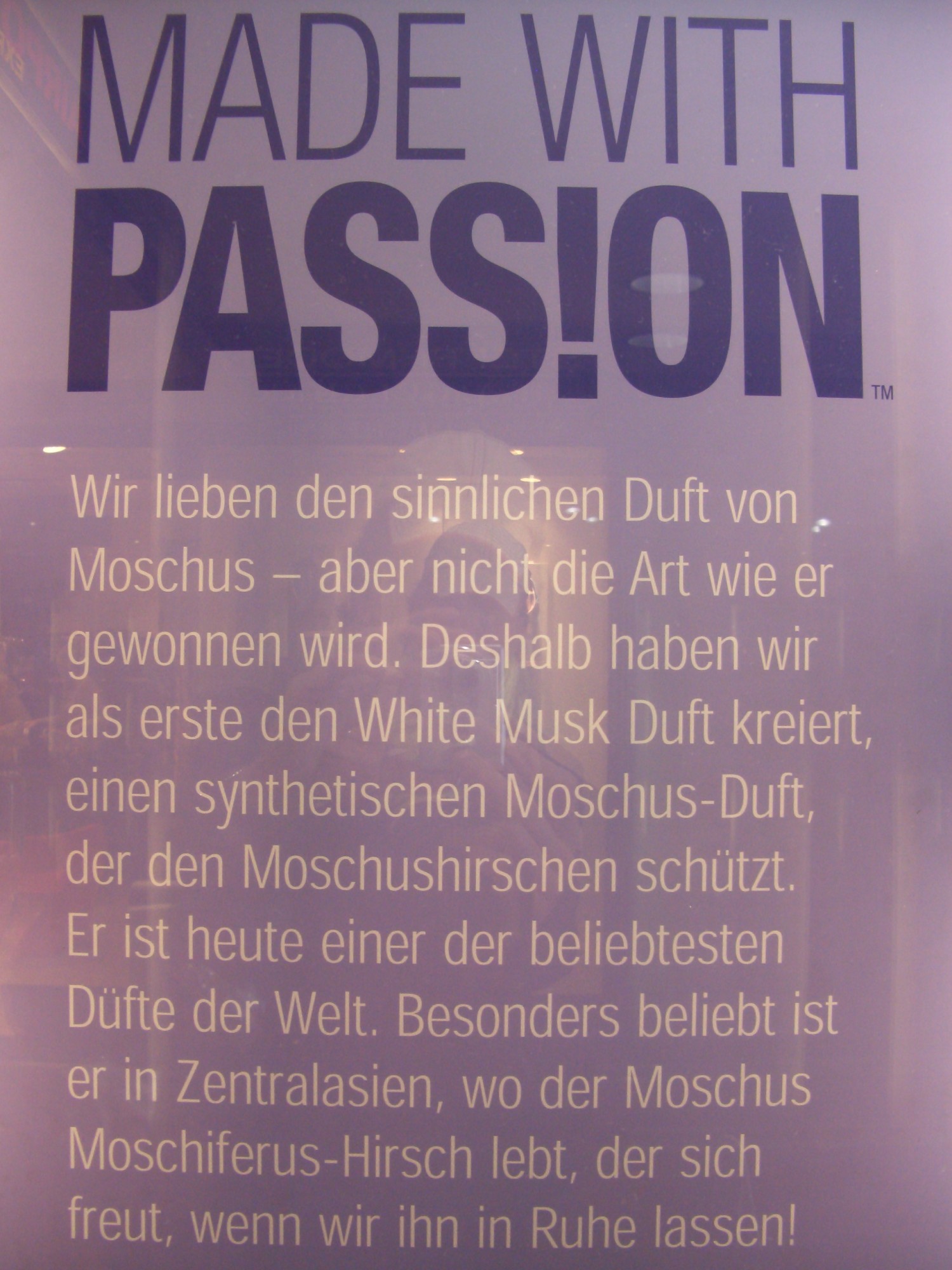 Made with Passion - Wir lieben den sinnlichen Duft von Moschus