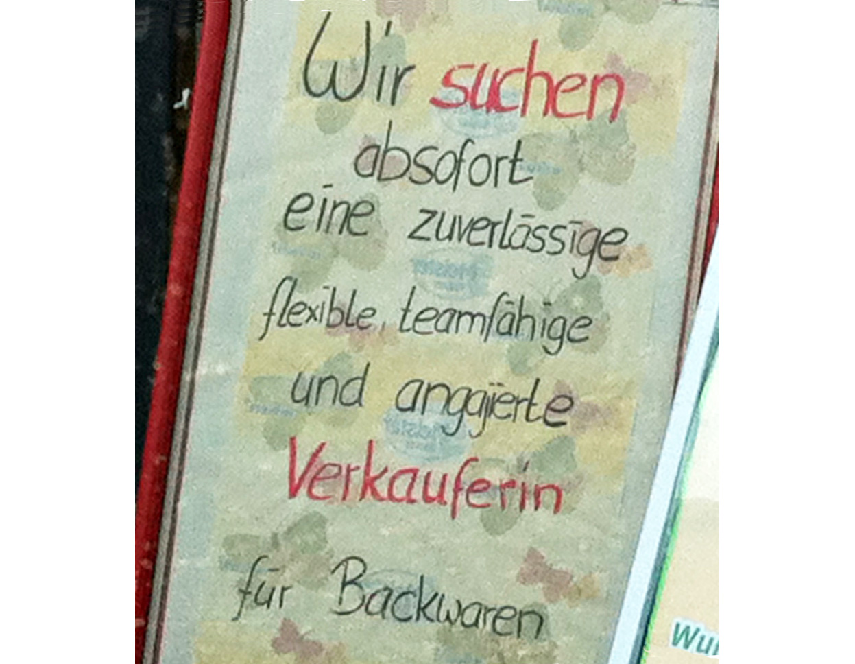 Angajierte Verkauferin