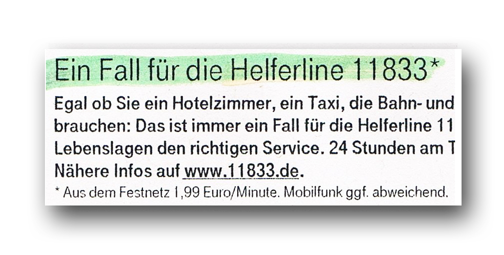 Ein Fall für die Helferline