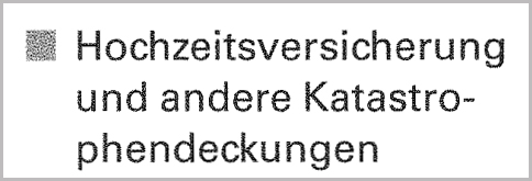Hochzeitsversicherung und andere Katastrophendeckungen