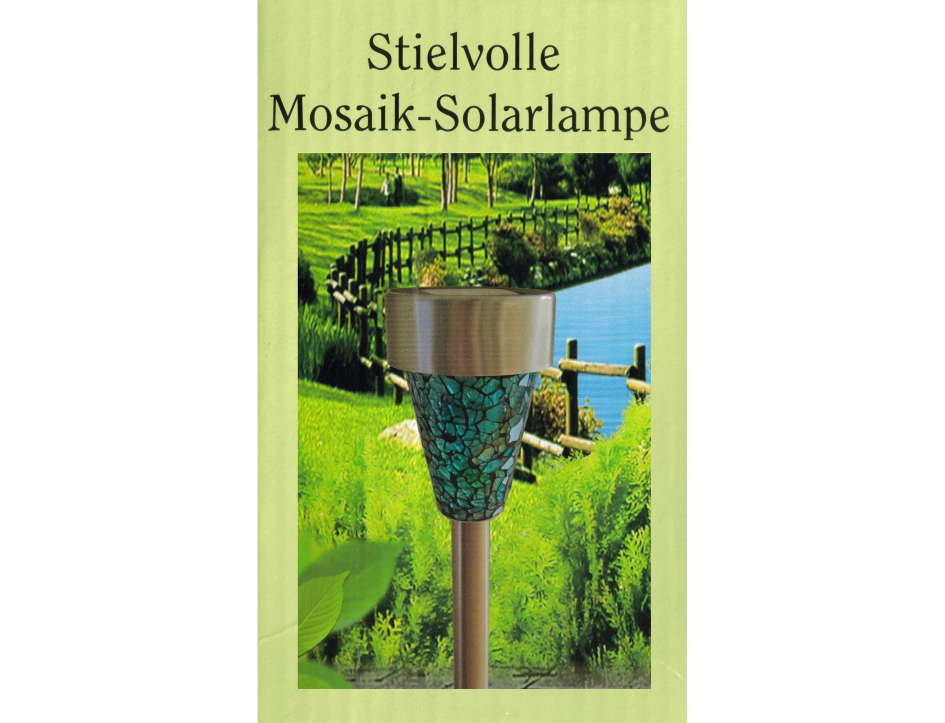 Stielvolle Mosaik-Solarlampe